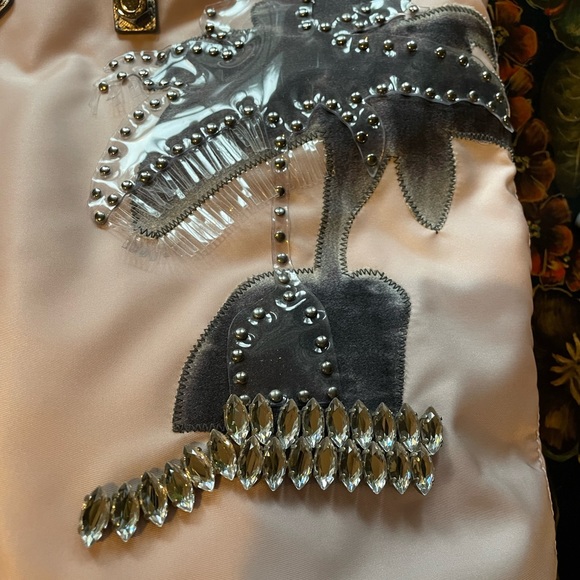 Prada Pink and Silver Palm Tree Tote Bag - Picture 4 of 8